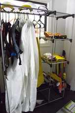 Photograph of personal protective equipment used for the house of purge.